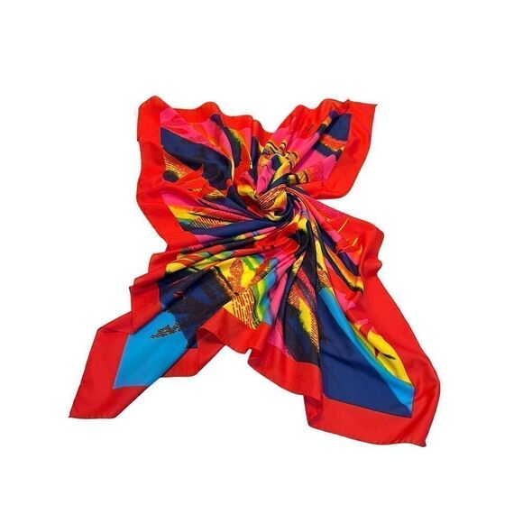 Colorful Sarong Wrap Scarf One Size 46" X 62" - Picture 4 of 6